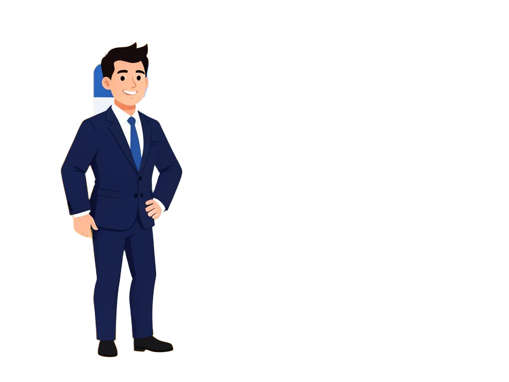 Illustration of an advocate presenting a chamber profile page