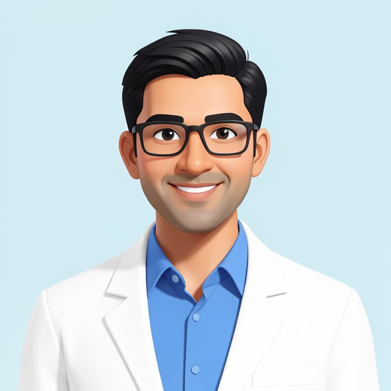 Fictional illustrated portrait of Dr. Sami Farhan